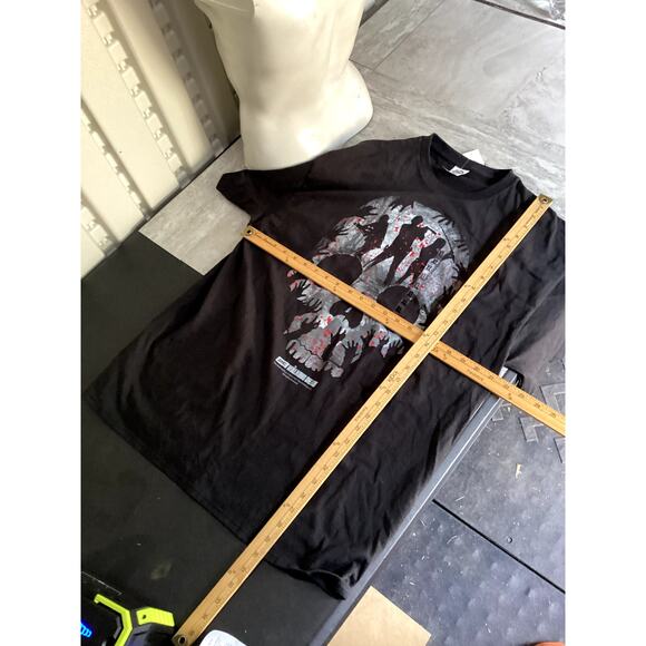 AMC Walking Dead Men’s T-Shirt XL Skull Graphic Blood Splatter 2016 Gothiccore - Picture 3 of 7